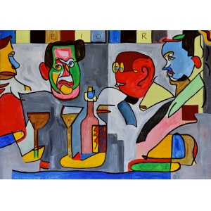 Piotr STAWIŃSKI (nar. 1957), Alkoholový kvartet. Café IX, 2022