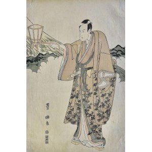 Utagawa TOYOKUNI I (1769-1825), Schauspieler mit einer Laterne.