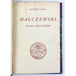LANGE Antoni - Malczewski i kilka erotyków - Warszawa 1931