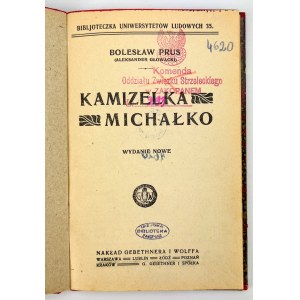 PRUS Bolesław - Kamizelka Michałko - Kraków [Pieczęć Komendy Oddziału Związku Strzeleckiego w Zakopanem]
