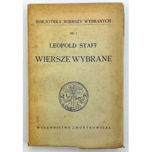 STAFF Leopold - Wiersze wybrane - Warszawa 1937
