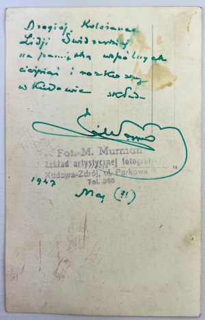 JÓZEF WĘGRZYN - Photo + autograph - 1947