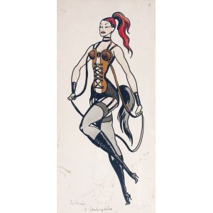 Lidia (1920-1994) i Jerzy (1924-2004) SKARŻYŃ, Lajkonik - projekt kostiumu dla Igi Cembrzyńskiej, do spektaklu w Teatrze Ateneum, koniec lat 60. XX w. (?);