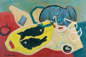 Lech KUNKA (1920-1978), Martwa natura z rybami, 1954