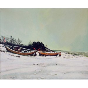 Andrzej SADOWSKI (b. 1946), Mielno - Fishing boats, 1981