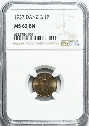 Free City of Gdansk, 1 fenig 1937, minted