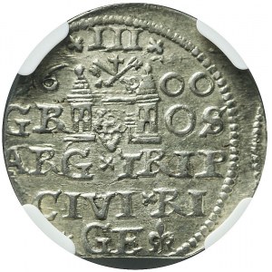 Zygmunt III Waza, Trojak 1600, Ryga, ładny