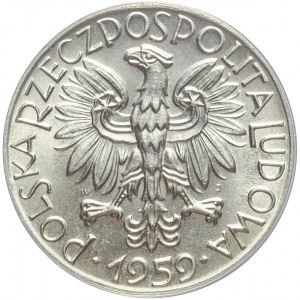 PRÓBA, 5 złotych 1959 Rybak, nikiel, mennicze