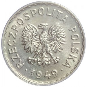 PRÓBA, 1 złoty 1949, nikiel, mennicze