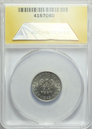 SAMPLE, 20 pennies 1949, nickel, minted