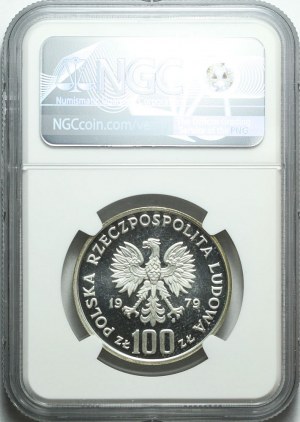 SAMPLE, 100 gold 1979, Ludwik Zamenhof, silver, minted