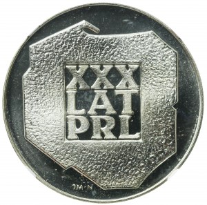 200 gold 1974, XXX YEARS OF THE PRL, silver, STEMPEL RIDICULOUS, phenomenal