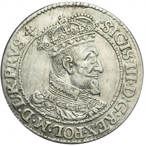 Sigismund III Vasa, Ort 1619 SB, Gdansk, punched from 1618, rare