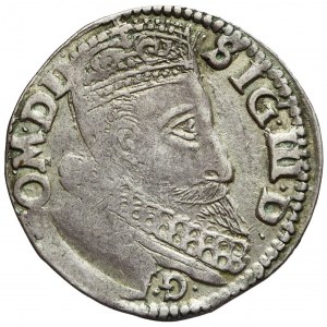 Zygmunt III Waza, Trojak 1599, Lublin, duża głowa, rzadki