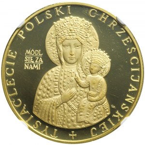 Polska, Polonia w USA, Medal pamiątkowy 1966, Tysiąc Lat Chrztu Polski, rzadki