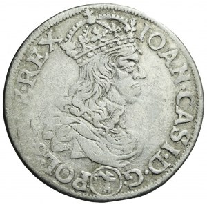 John II Casimir, Sixpence 1660 TLB, Cracow, without borders