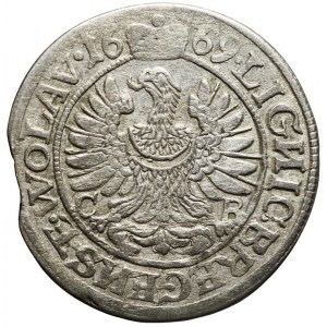 Śląsk, Chrystian Wołowski, 3 krajcary 1669 CB, Brzeg