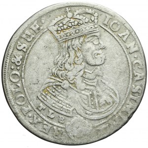 John II Casimir, Ort 1668 TLB, Krakow, Leliwa, rarer