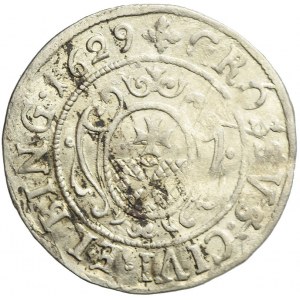 Gustav II Adolf, Elbląg 1629 penny, with mirror
