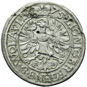 Śląsk, Jerzy Wilhelm, 3 krajcary 1675 CB, Brzeg, rzadki