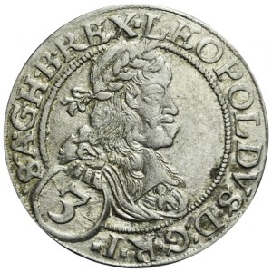 Austria, Leopold I, 3 krajcary 1664 CA, Wiedeń