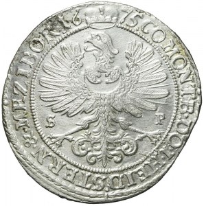 Śląsk, Księstwo Oleśnickie, Sylwiusz Fryderyk, 15 Krajcarów 1675 SP, Oleśnica, MEZIBOR