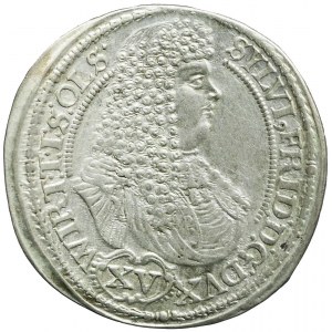Śląsk, Księstwo Oleśnickie, Sylwiusz Fryderyk, 15 Krajcarów 1675 SP, Oleśnica