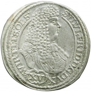 Silesia, Duchy of Olesnica, Sylvius Frederick, 15 Krajcars 1675 SP, Olesnica