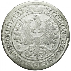 Śląsk, Księstwo Oleśnickie, Sylwiusz Fryderyk, 15 Krajcarów 1676 SP, Oleśnica, bardzo rzadkie
