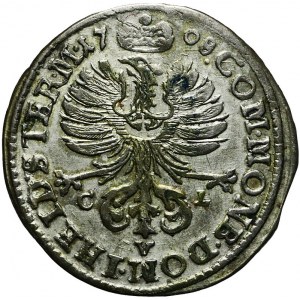 Śląsk, Księstwo Oleśnickie, Karol Fryderyk, 3 Krajcary 1708 CVL, Oleśnica, rzadkie