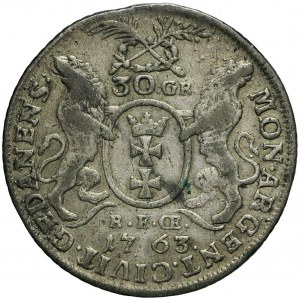 August III Sas, Złotówka 1763 REOE, Gdańsk