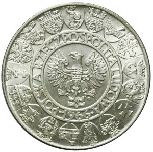 100 gold 1966, Mieszko and Dabrowka, silver