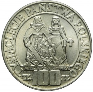 100 gold 1966, Mieszko and Dabrowka, silver