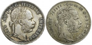 Austria, Franz Joseph, Set of two coins: 1 florin 1891 and 1 forint 1879