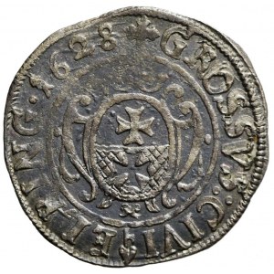 Gustav II Adolf, Elbląg 1628 penny, very rare
