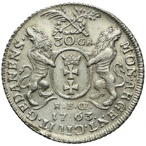 August III Sas, Złotówka 1763 REOE, Gdańsk