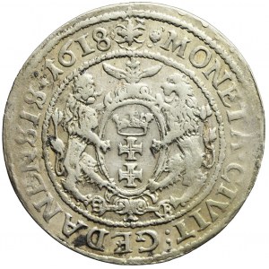 Sigismund III Vasa, Ort 1618, Gdansk, mustache, rare