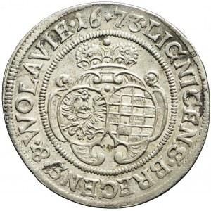 Śląsk, Księstwo Legnicko-Brzesko-Wołowskie, Luiza Anhalcka, 6 Krajcarów 1673 CB, Brzeg