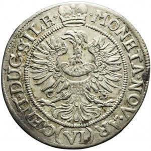 Śląsk, Księstwo Legnicko-Brzesko-Wołowskie, Luiza Anhalcka, 6 Krajcarów 1673 CB, Brzeg