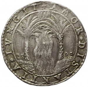 Sigismund III Vasa, Medal for the nuptials of Sigismund III to Anna Habsburg, 1592, very rare
