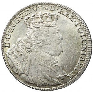 August III Sas, Ort 1755, Lipsk, rzadki typ popiersia, piękny