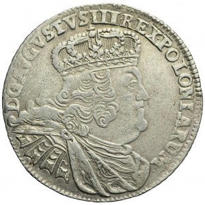 August III Sas, Dwuzłotówka 1761, Lipsk, rzadki rocznik