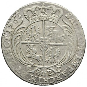 August III Sas, Dwuzłotówka 1761, Lipsk, rzadki rocznik