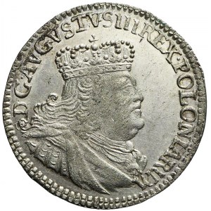 August III Sas, Trojak 1754 EC, Lipsk, piękny