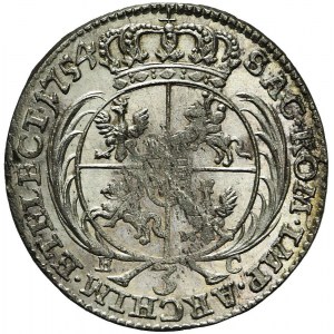 August III Sas, Trojak 1754 EC, Lipsk, piękny