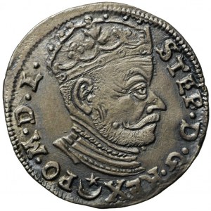 Stefan Batory, Trojak 1582, Wilno, kropki po G i D