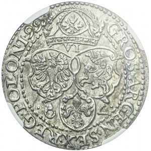 Sigismund III Vasa, Sixpence 1599, Malbork, large head