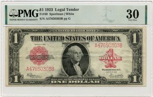 USA, Spojené státy americké, Červená pečeť, $1 1923, Speelman & White