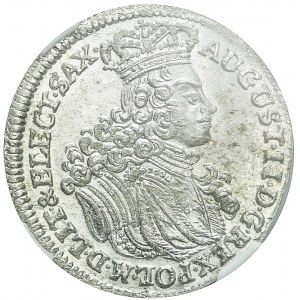August II Mocny, Szóstak 1702 EPH, Lipsk, piękny