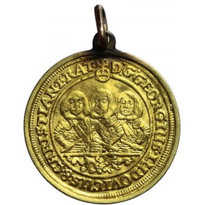 Śląsk, Księstwo Legnicko-Brzesko-Wołowskie, Dukat 1661 EW, Trzej Bracia, Brzeg, SUFFICIT, rzadki